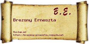 Brezsny Erneszta névjegykártya